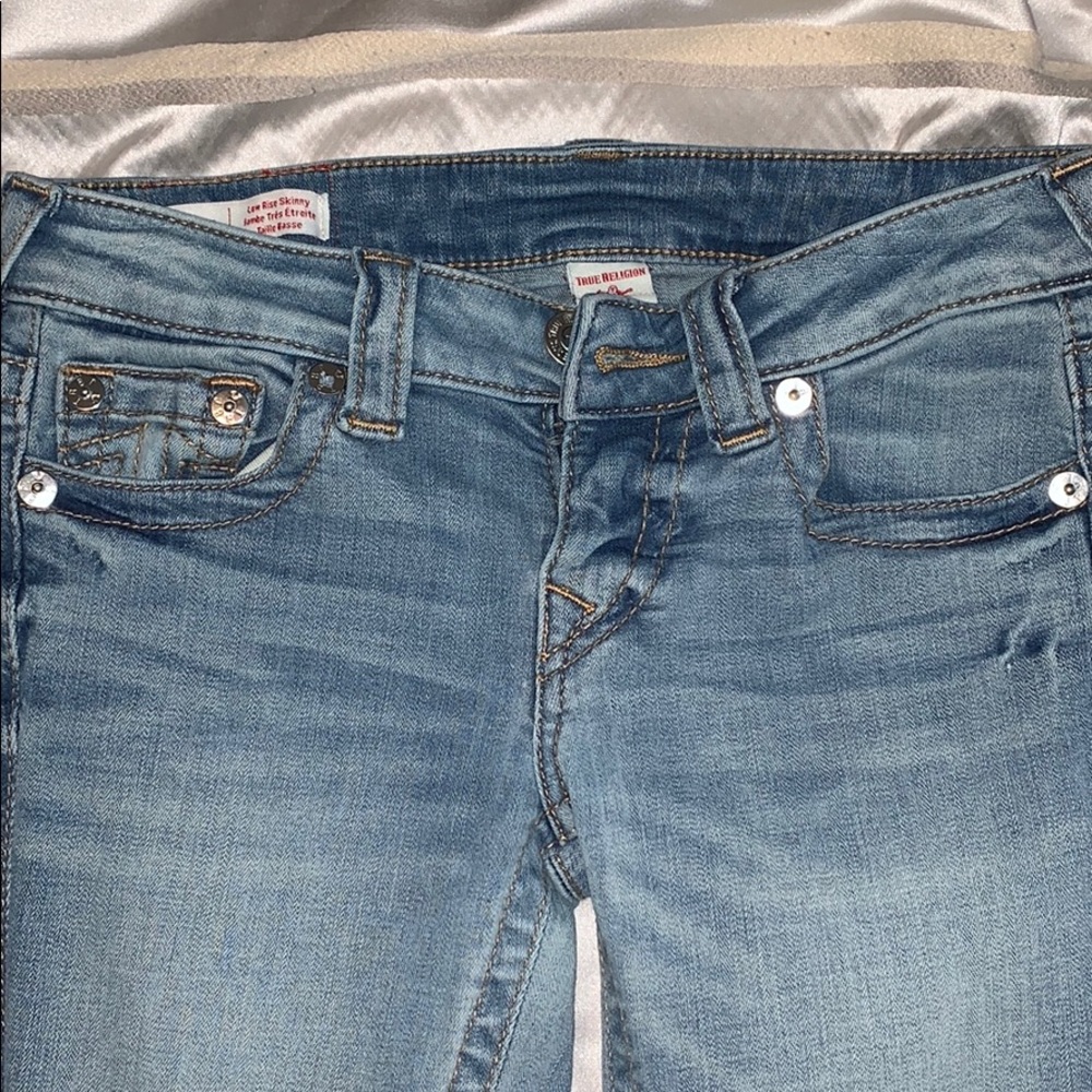 True religion low rise skinny jeans